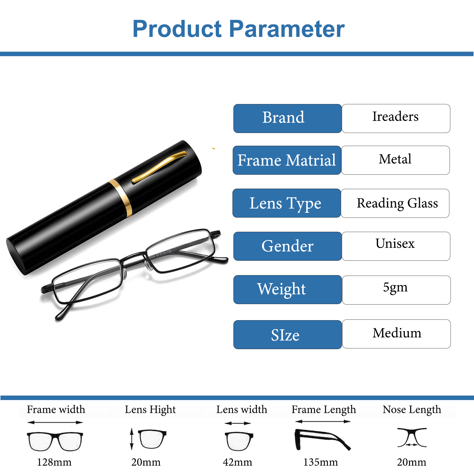 Pen Style Intelligent  Zoom Reading Glasses (PSOP5)