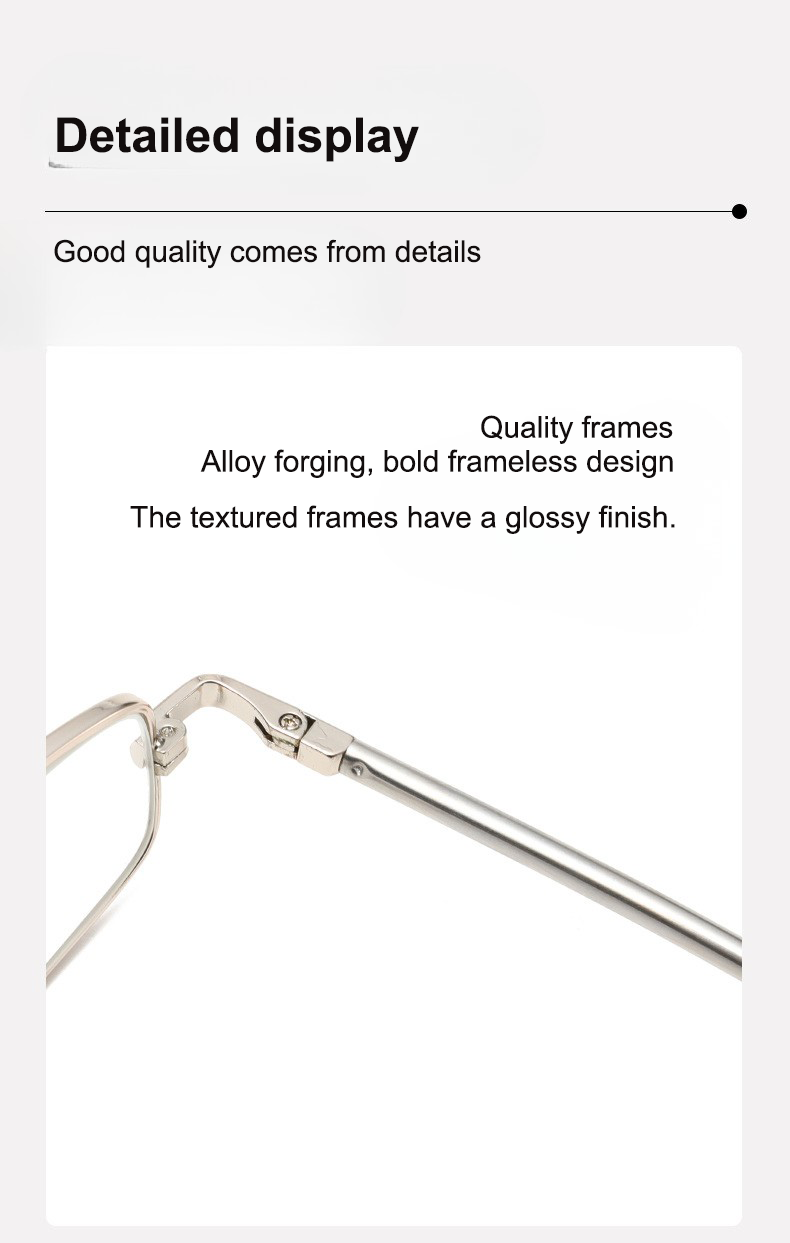 Metal Foldable Golden One Power Zoom Reading Glasses(MFRG2)