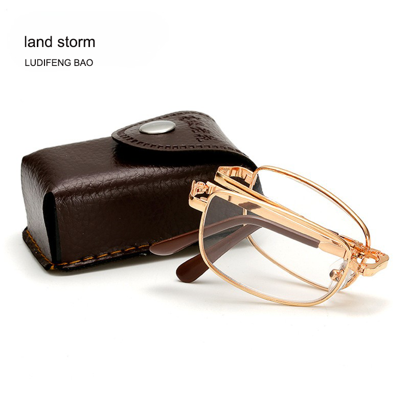 Metal Golden Foldable Adaptive One Power Reading Glasses (MGFRG3)