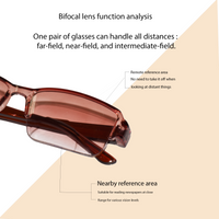 Bifocal Tint Intelligent Zoom Adaptive Reading Glasses - (2BFRC)