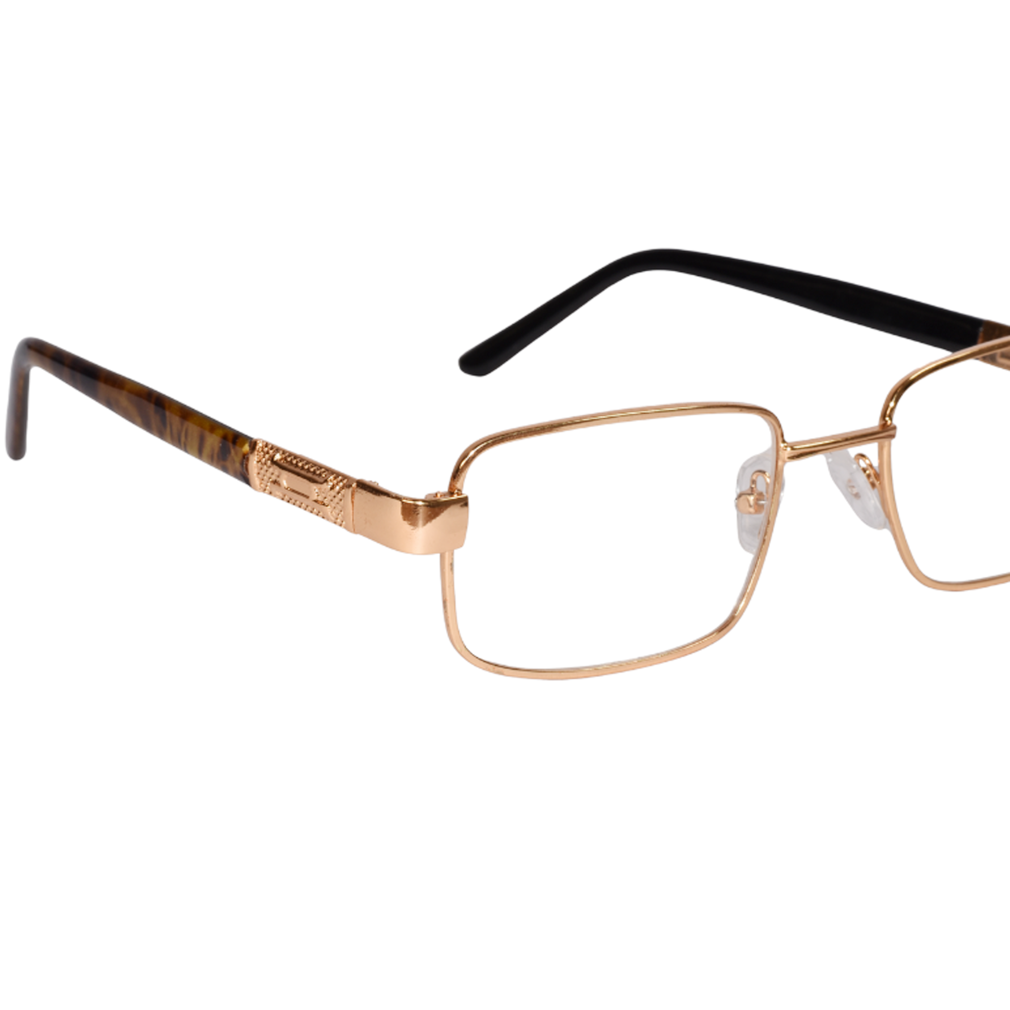 Full Frame Stainless Steel Bi-Focal  Adaptive Intelligent Zoom Reading  Glasses  Gray & Golden Combo (FFMBF01)