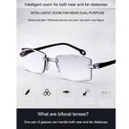 Bi-Focal Rimless Adaptive Intelligent Zoom Reading Glasses-3PCBR01