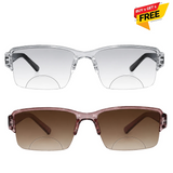 Bi-Focal Brown  Frame Flexible One Power Reading Glasses - 3RCKT