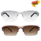 Bi-Focal Brown  Frame Flexible One Power Reading Glasses - 2RCKT