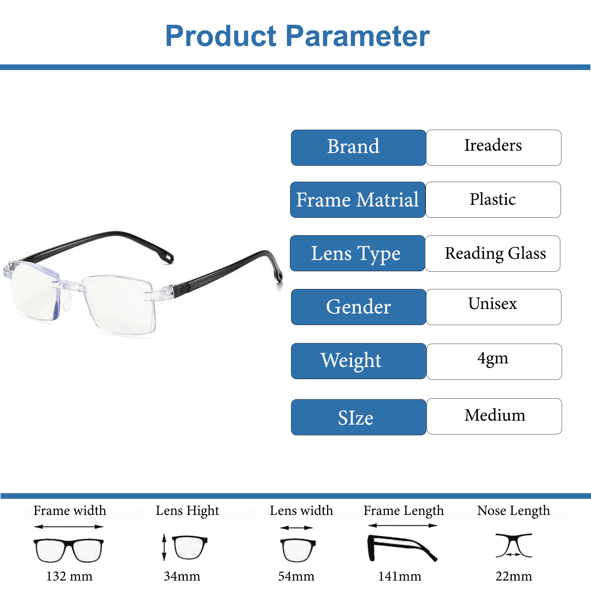 Bi-Focal Rimless Adaptive Intelligent Zoom Reading  Glasses (3BFRG3)