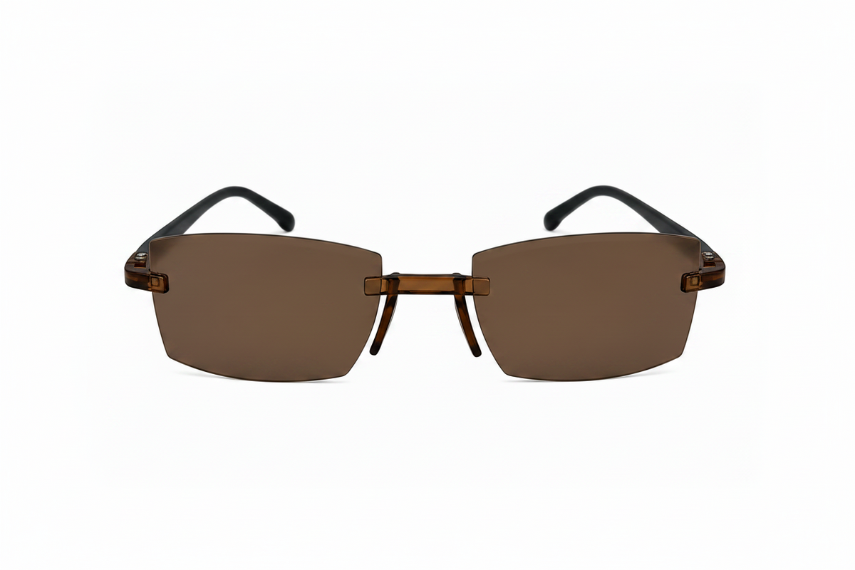 Rimless Bifocal Brown Daily Use Reading Glasses 3BRG01