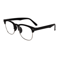 Black eyeglasses on a white background