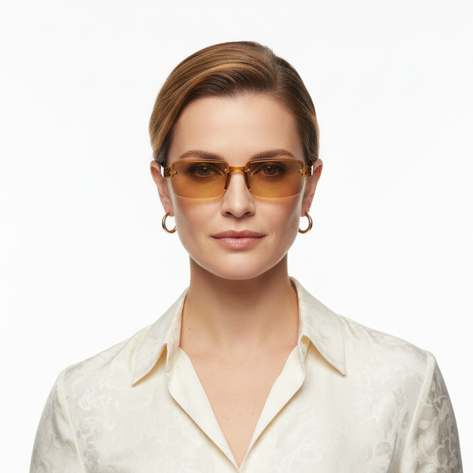 Single Vision Brown  Frame Flexible Intelligent Zoom  Reading Glasses - 1HFBR01-BRWN