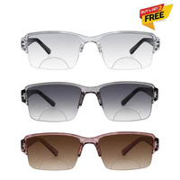 Bi-Focal Brown  Frame Flexible One Power Reading Glasses - 3RCKT