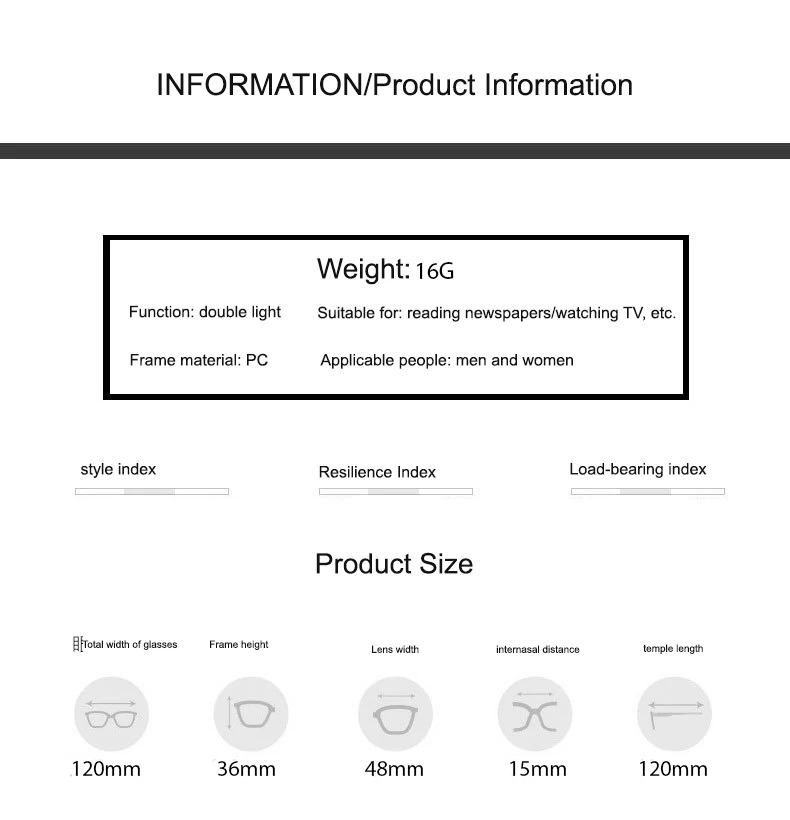 Bifocal Tint Intelligent Zoom Adaptive Reading Glasses(BFRC01)
