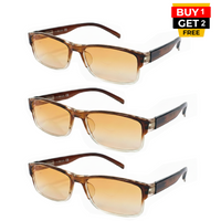 Brown Tint Bifocal Reading Glasses -3FFBR