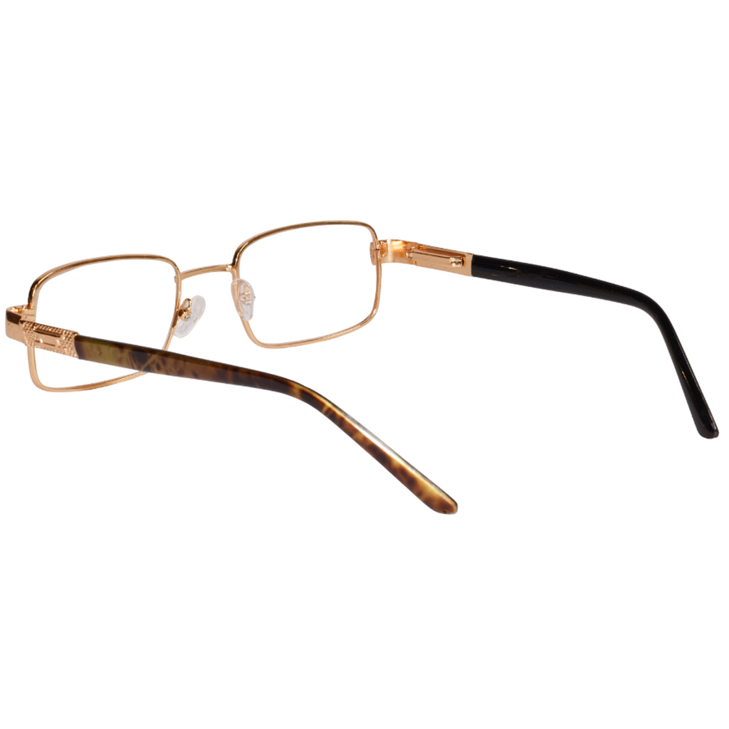 Full Frame Stainless Steel Bi-Focal  Adaptive Intelligent Zoom Reading  Glasses  Gray & Golden Combo (FFMBF01)