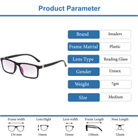 Full Frame Bifocal flexible intelligent Zoom Reading Glasses (3BFRG1)