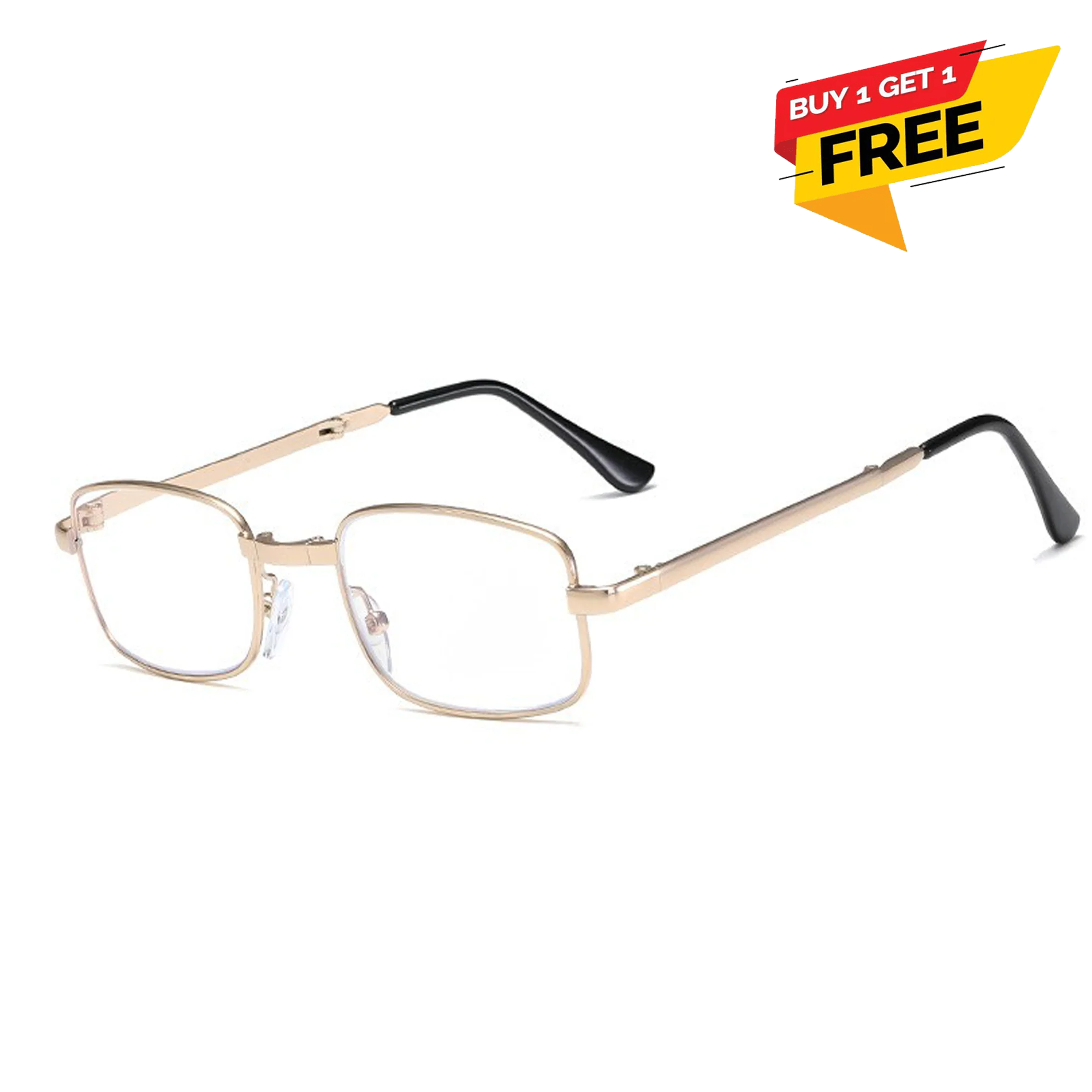 Metal Golden Foldable Adaptive One Power Reading Glasses (MGFRG3)