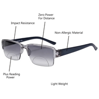 Bi-Focal Blue Frame Flexible Intelligent Zoom Reading Glasses - 3HF-BLUE