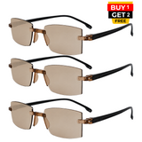Rimless Bifocal Brown Daily Use Reading Glasses 3BRG01