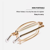 Metal Foldable Golden One Power Zoom Reading Glasses(MFRG2)