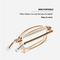 Metal Foldable Golden One Power Zoom Reading Glasses(2MFRG)