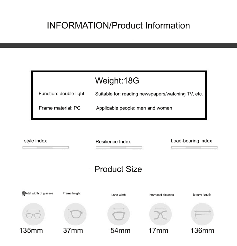 Bi-Focal Brown Tint full Frame Flexible One Power Reading Glasses(BFRG1)