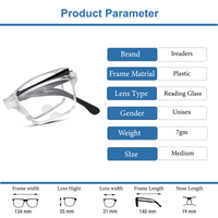 Full Frame Foldbale Frame Flexible Intelligent Zoom Reading Glasses- 3FLBF