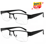 Metal Supra Bifocal Frame Flexible Intelligent Zoom  Reading Glasses -2MHf01