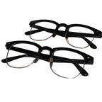 Designer black clubmaster Intelligent zoom bifocal reading glasses (2PGCMBF01)