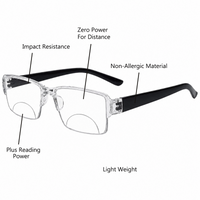 Bi-Focal Transparent Flexible Intelligent Zoom Reading Glasses- 3HFCL-CLEAR