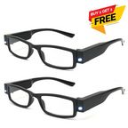 Led Light One Power Intelligent Zoom Reading glasses (2LLORG)