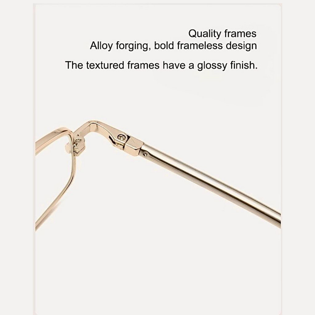 Metal Foldable Golden One Power Zoom Reading Glasses(MFRG2)