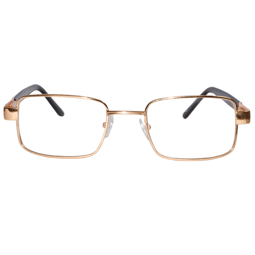 Full Frame Stainless Steel Bi-Focal  Adaptive Intelligent Zoom Reading  Glasses  Gray & Golden Combo (FFMBF01)