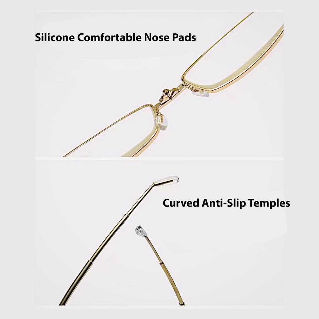 Metal Foldable Golden One Power Zoom Reading Glasses(MFRG2)