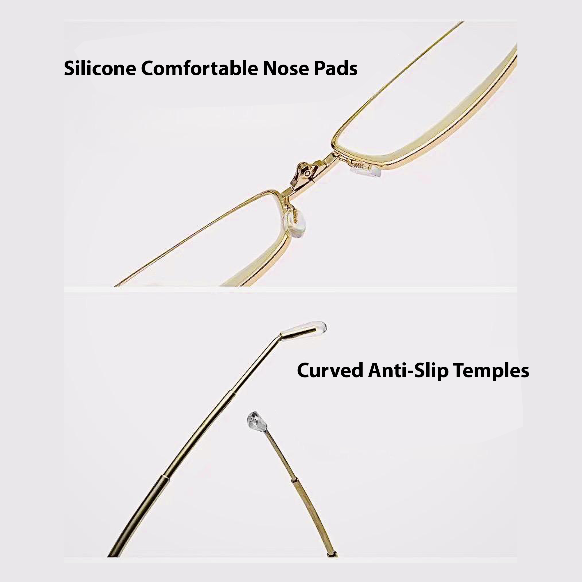 Metal Foldable Golden One Power Zoom Reading Glasses(MFRG2)