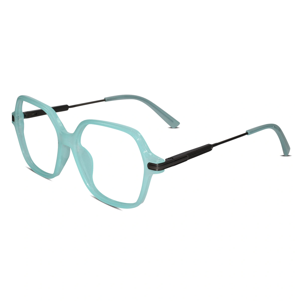 Oversize Square Animal Print Eyeglasses For Women LKE9132-BRN