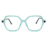 Oversize Square Animal Print Eyeglasses For Women LKE9132-BRN