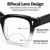 Rectanguler Black Bifocal Reading Glasses Pack of 2 for Men & Women - RBBRG2