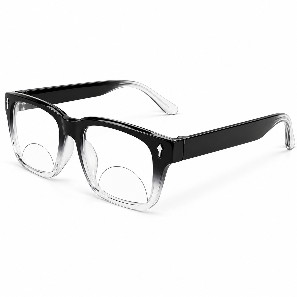 Rectanguler Black Bifocal Reading Glasses Pack of 2 for Men & Women - RBBRG2