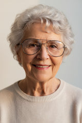 Pair of eyeglasses on a white background