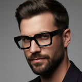 Black Bold Wayfarer Reading Glasses ELE007-BLK