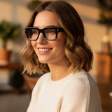 Black Bold Wayfarer Reading Glasses LKE3688-BRN
