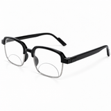 Keymount Black Intelligent Zoom Bifocal Reading Glasses for Men & Women -3KBF