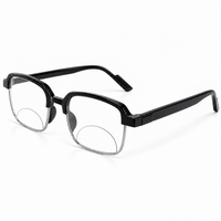 Keymount Black Intelligent Zoom Bifocal Reading Glasses for Men & Women -3KBF