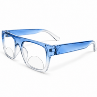 Black & Blue  Wayfarer Bifocal Reading Glasses Pack of 2 for Men & Women - BBWBRG2