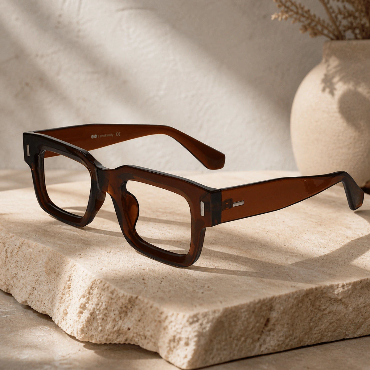 Black Bold Wayfarer Reading Glasses LKE3688-BRN