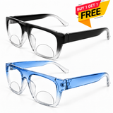 Black & Blue  Wayfarer Bifocal Reading Glasses Pack of 2 for Men & Women - BBWBRG2