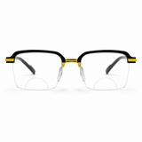 Stylish Black Golden Bifocal Reading glasses For Men and Women -3GBRG2