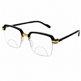 Stylish Black Golden Bifocal Reading glasses For Men and Women -3GBRG2