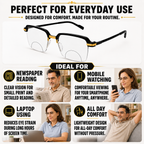 Stylish Black Golden Bifocal Reading glasses For Men and Women -3GBRG2