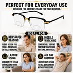 Stylish Black Golden Reading glasses For Men and Women -3GBRG