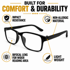 Clipon Bifocal Reading glasses For Men and Women -1CBRG