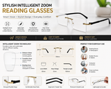 Stylish Intelligent Zoom Reading Glasses 2RSV2